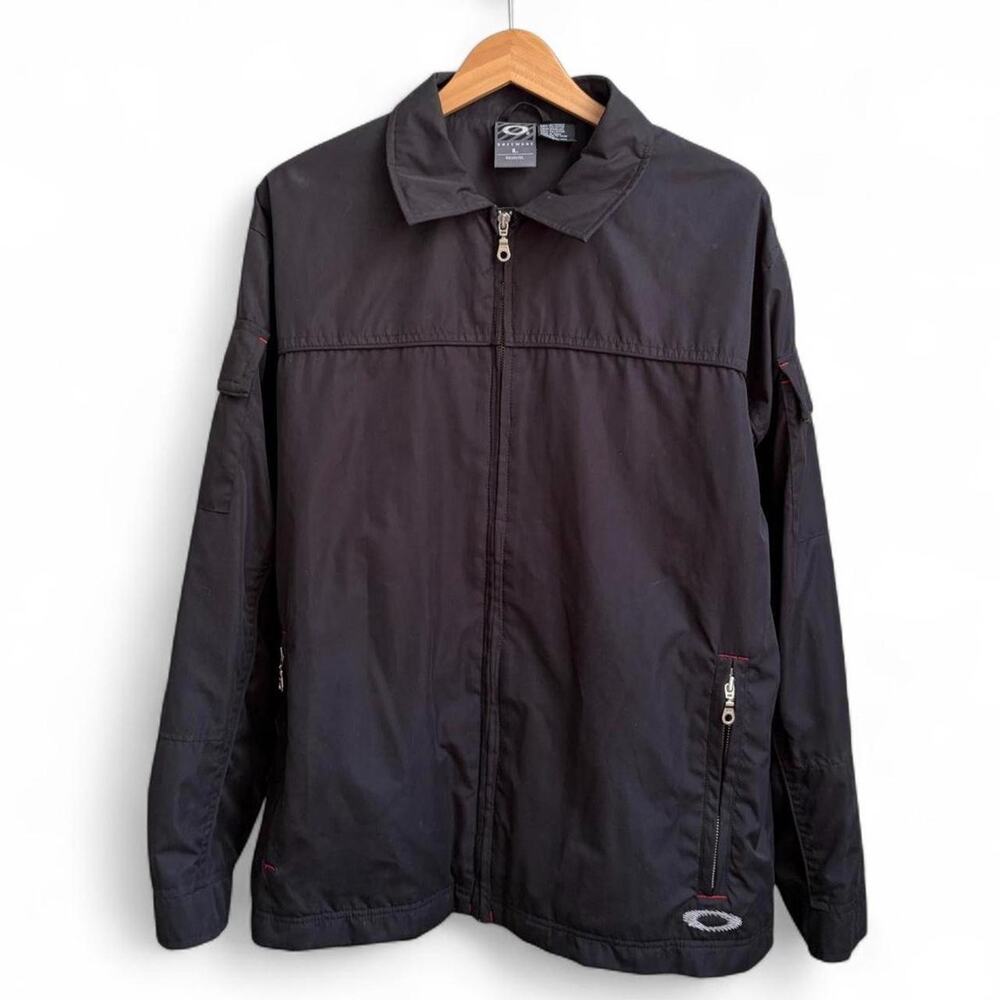 Vintage Y2K Oakley Software Harrington Style Mens L Zip Up Cyber Jacket